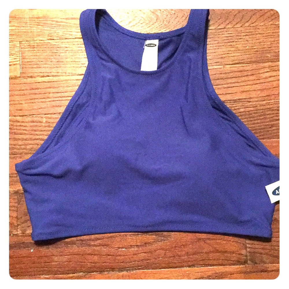 NWT Sporty Blue Bikini Top M